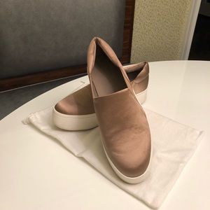 VINCE Warren satin platform sneakers